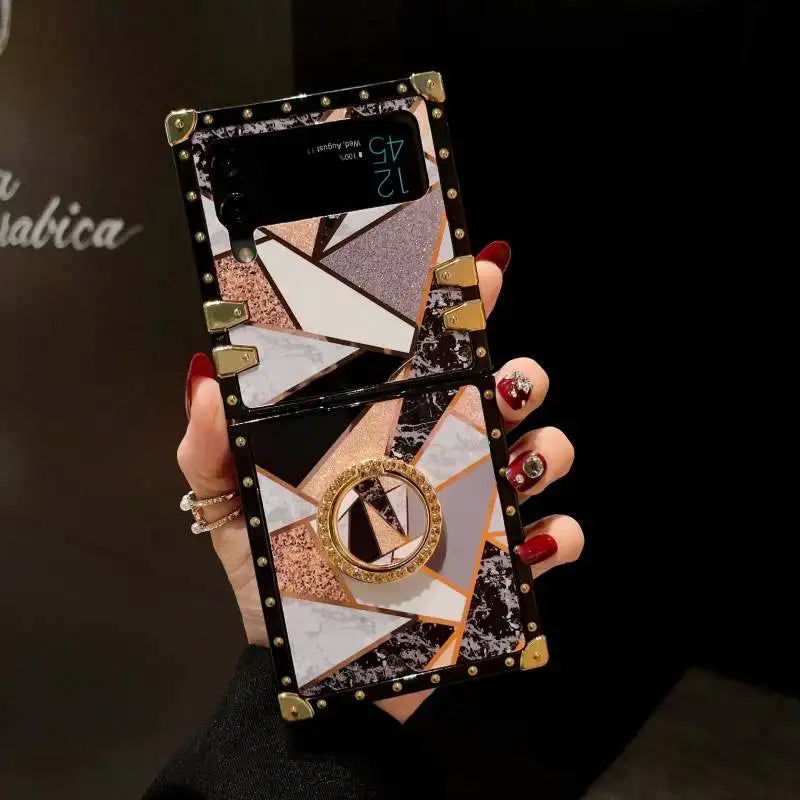 Premium Square Grid Flip Case