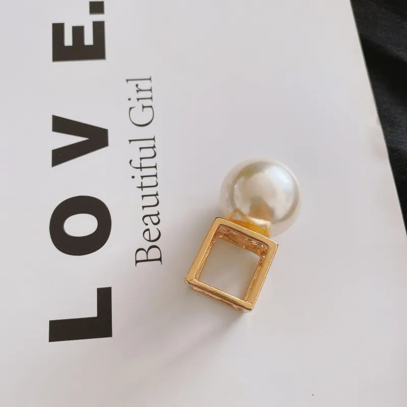 Round White Shell Big Size Pearl Ring