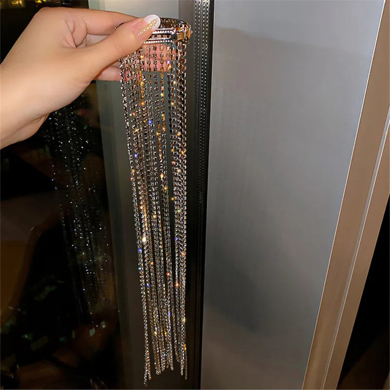 Long Tassel Crystal Hair Accessory