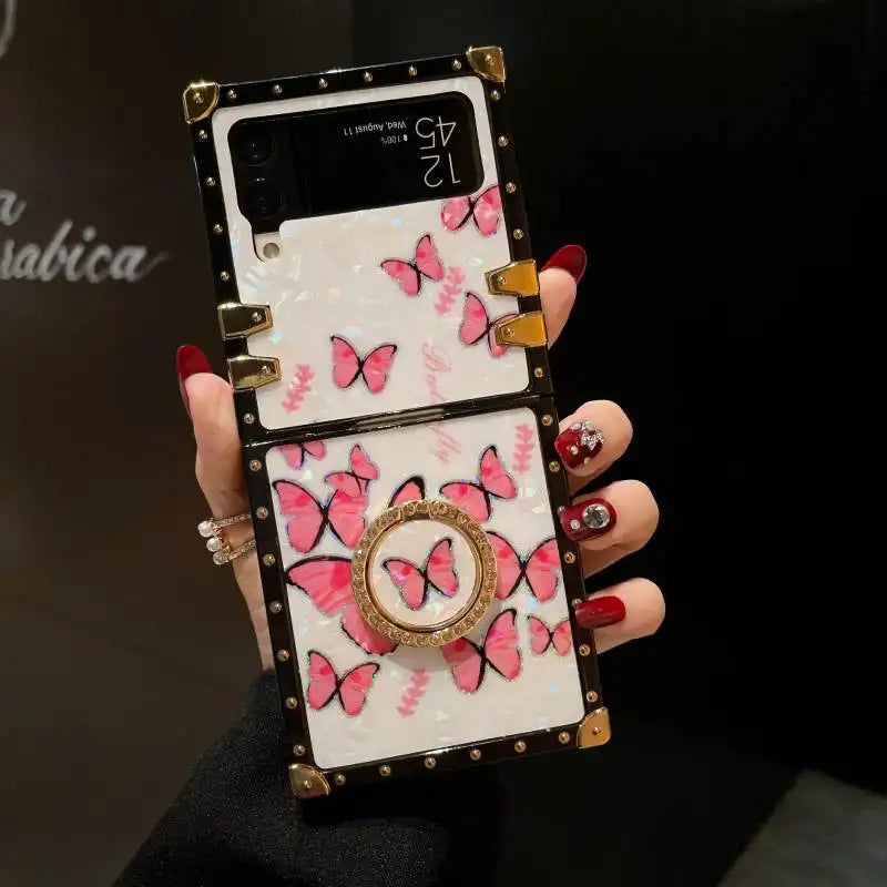 Premium Square Butterfly Flip Case