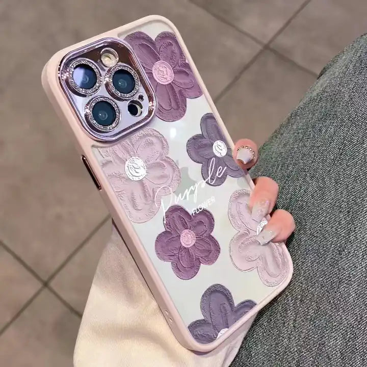 Pastel Purple Flower iPhone Case