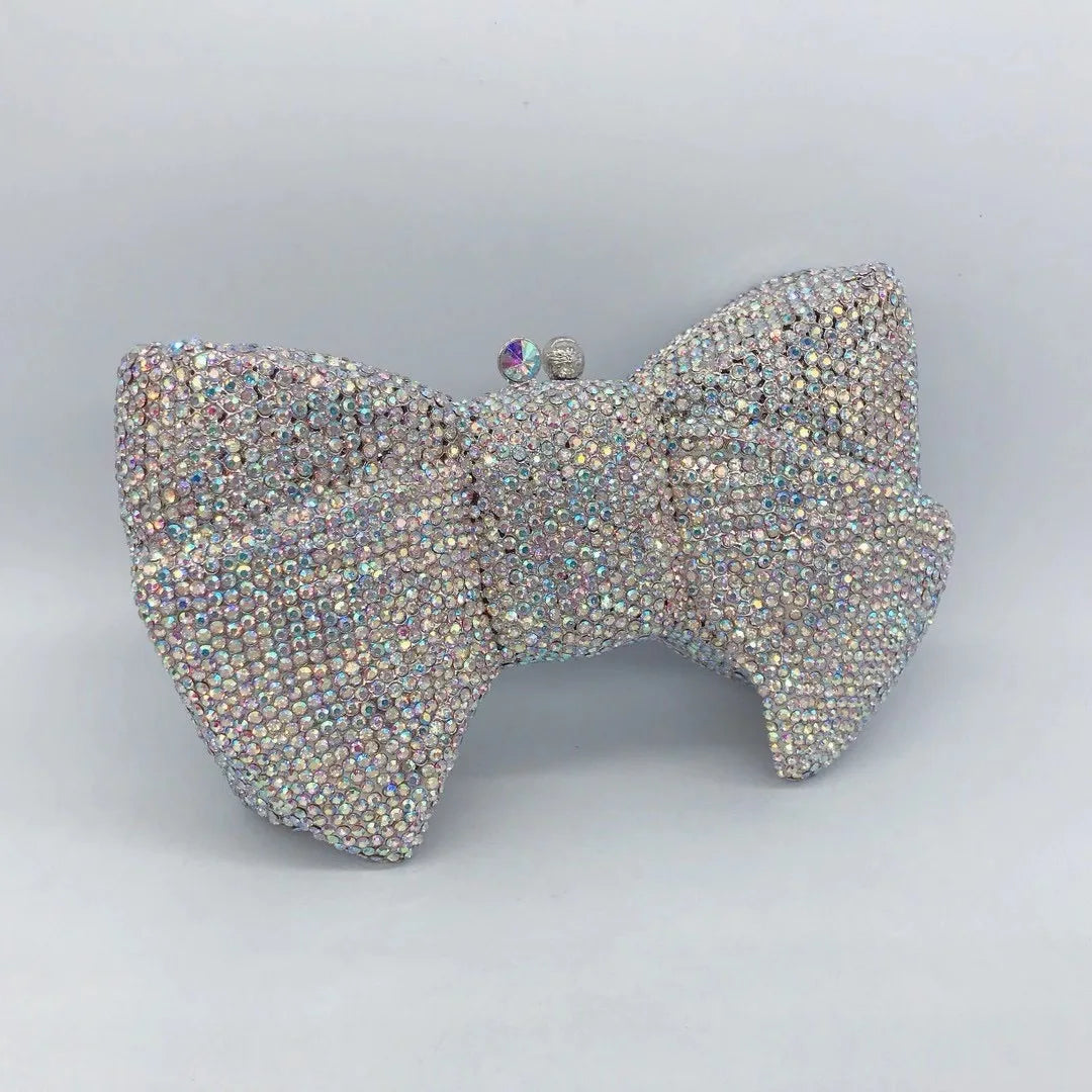 Zoe Bow Silver Clutch