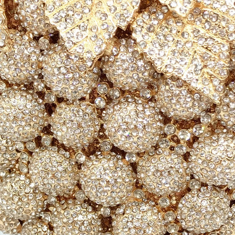 Emily Grapes Golden Evening Clutch