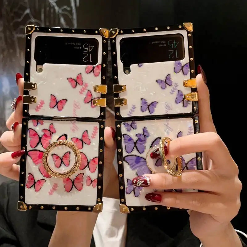 Premium Square Butterfly Flip Case