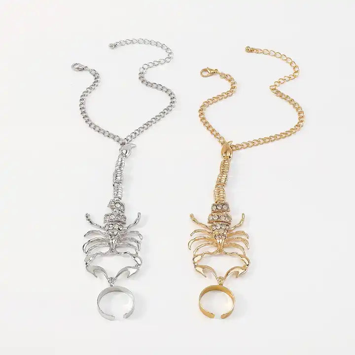 Luxury Scorpion Diamond Ring Bracelet