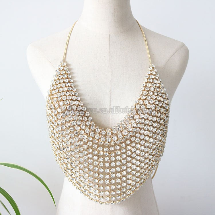 Luxury Rhinestone Body Top