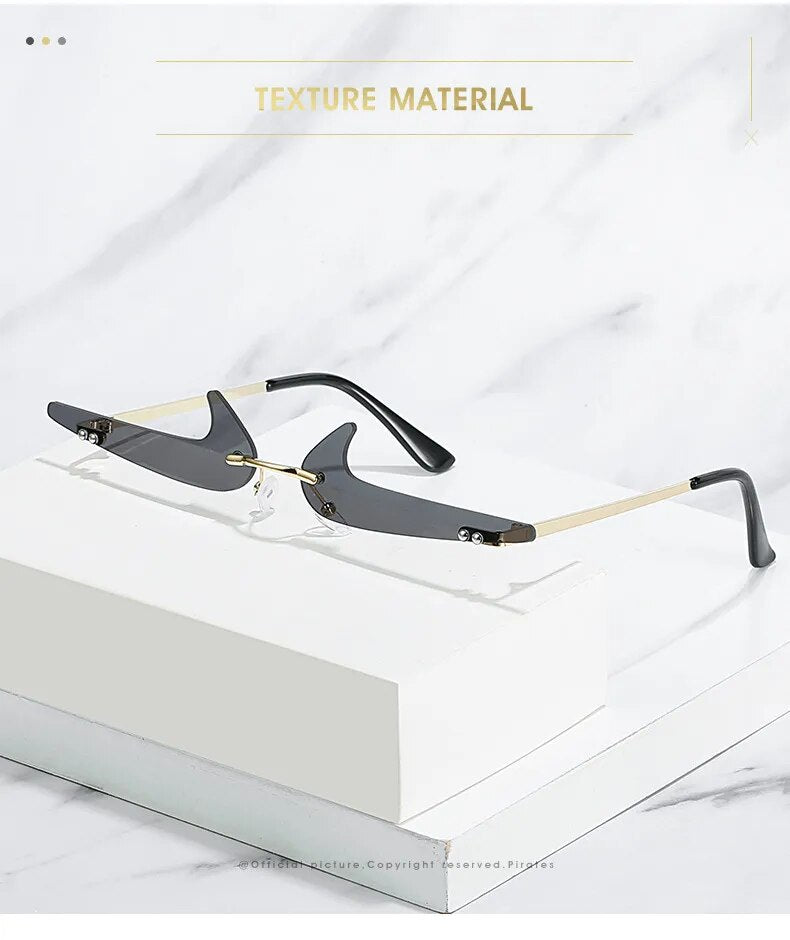 Premium Small Rimless Men Sunglasses