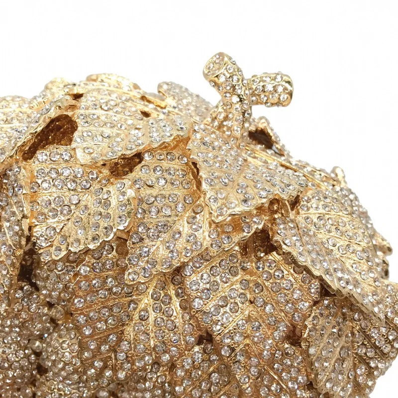 Emily Grapes Golden Evening Clutch