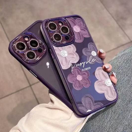 Pastel Purple Flower iPhone Case