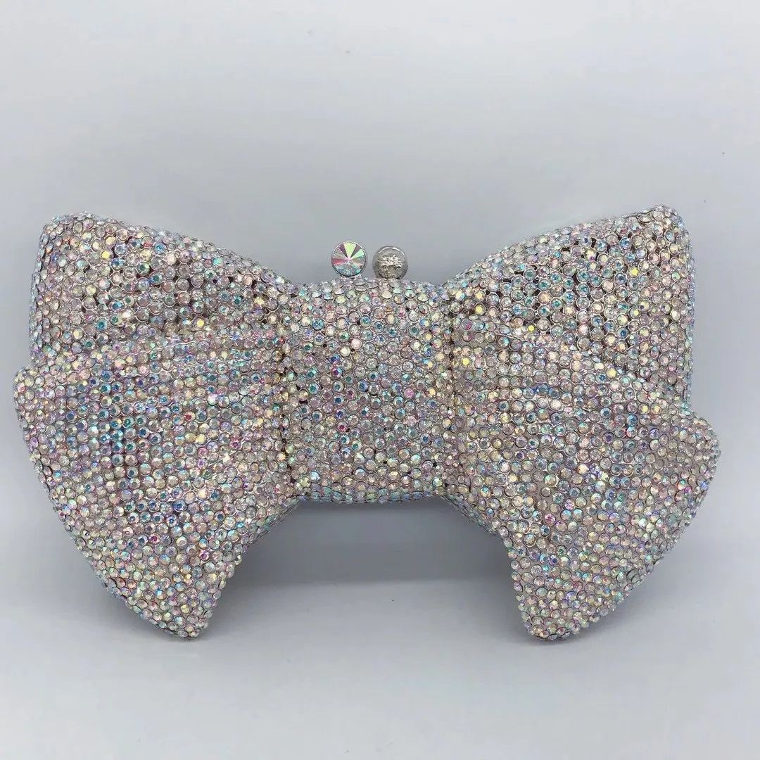 Zoe Bow Silver Clutch