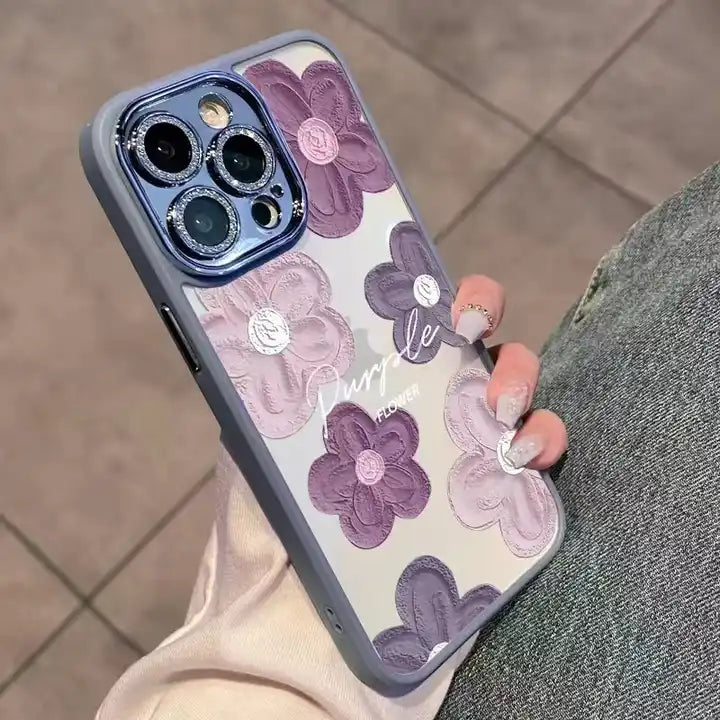 Pastel Purple Flower iPhone Case