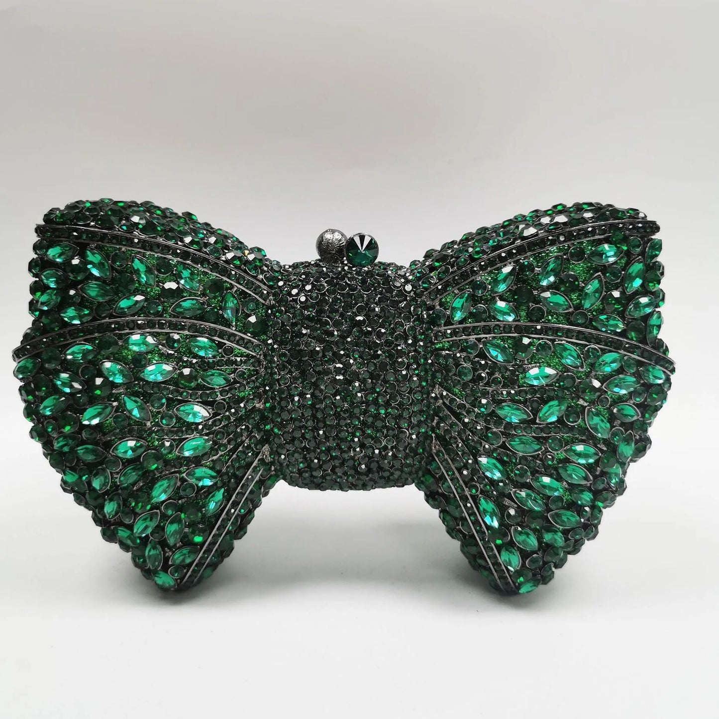 Green Stone Bow Clutch