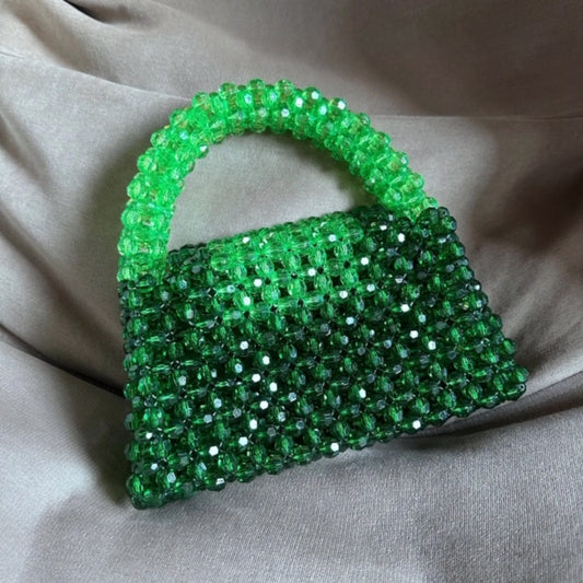 Swanky Green Beaded Bag