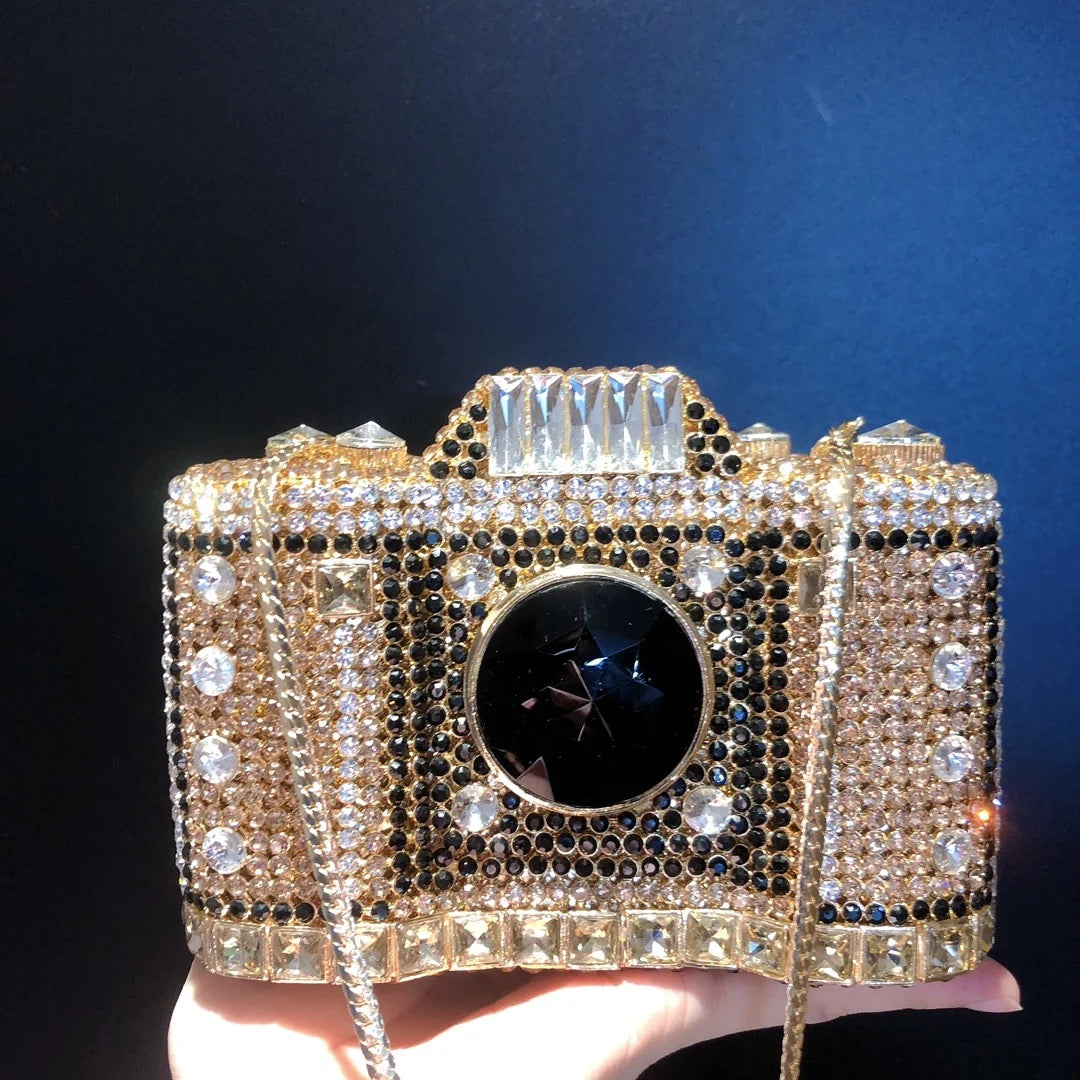 Golden Snapshot Clutch