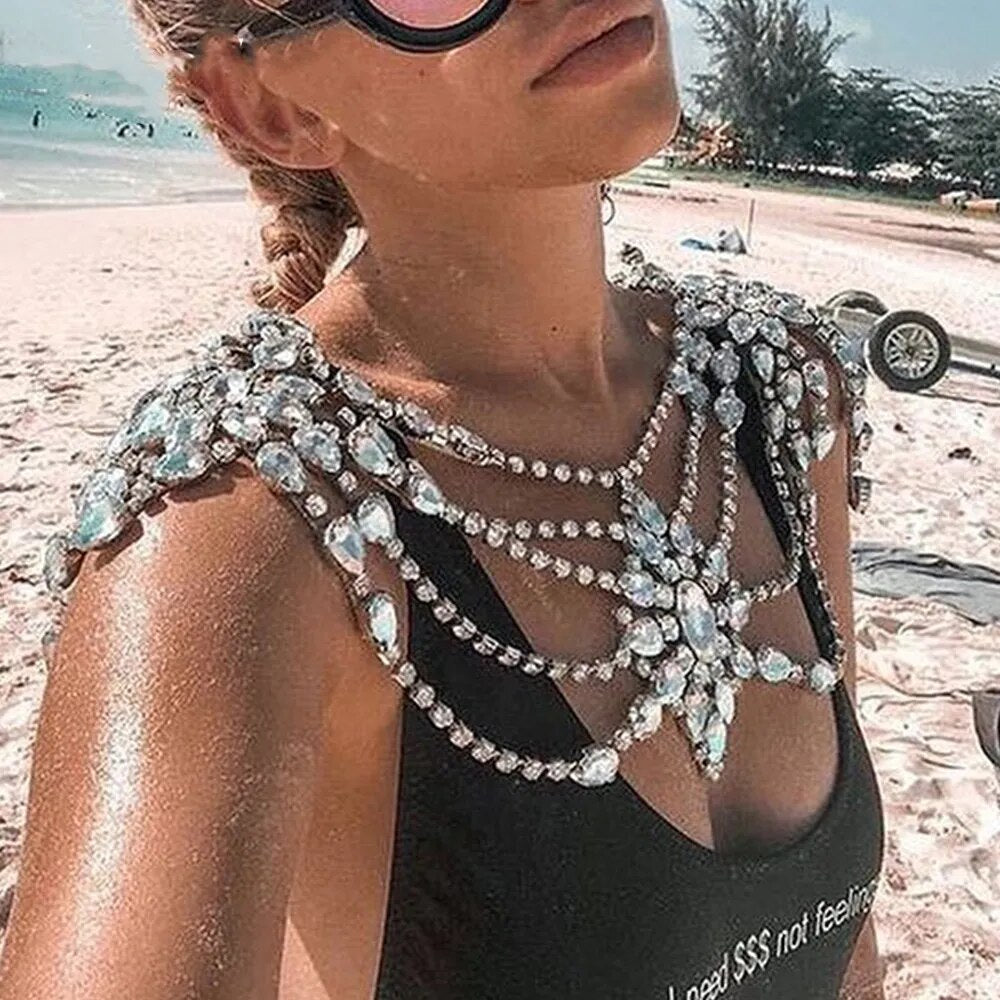 Premium Rhinestone Shoulder Chain