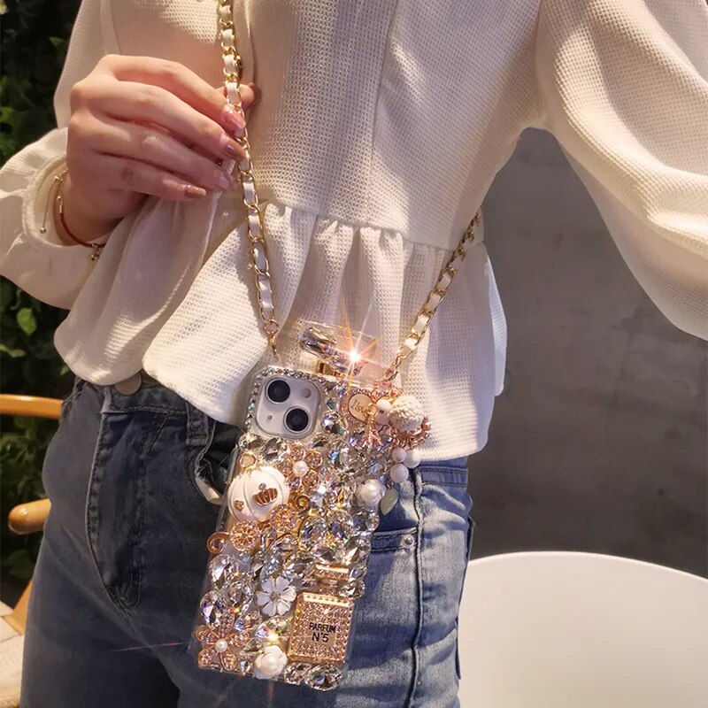 Premium Rhinestone Perfume iPhone case