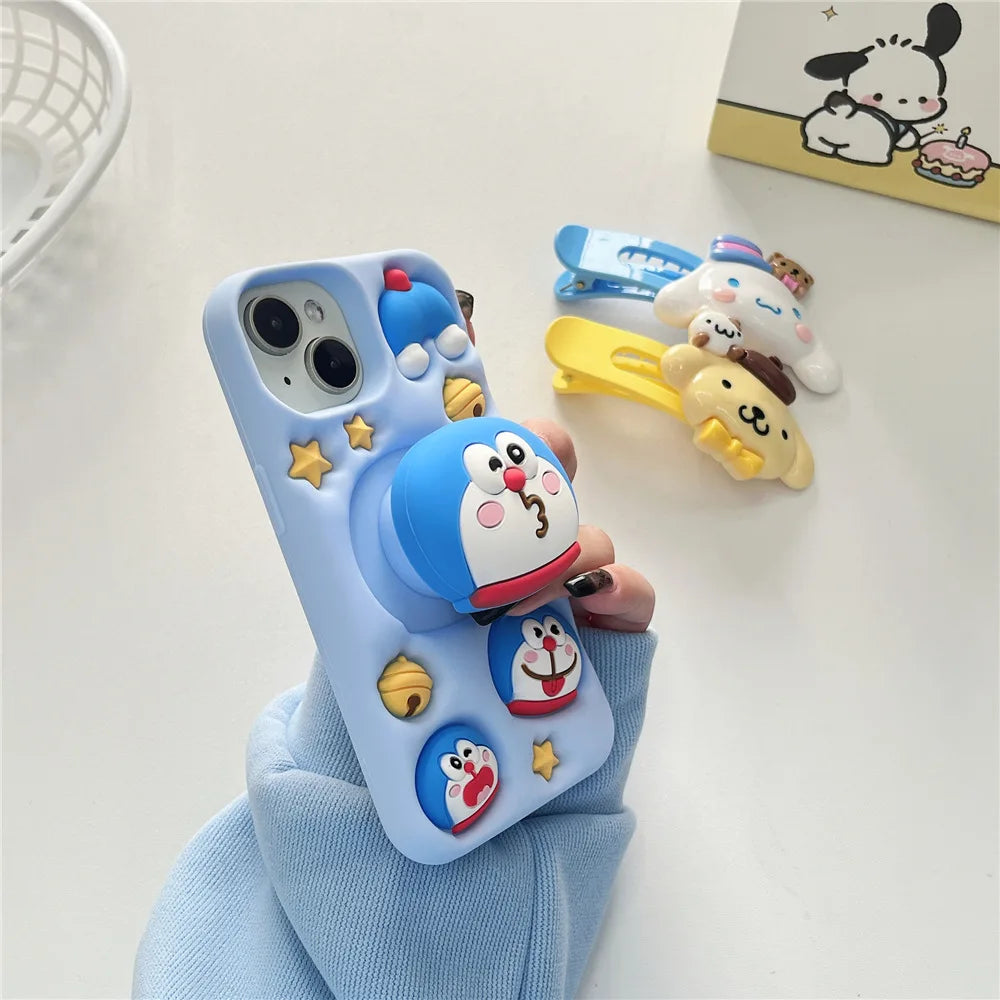 3D Doraemon iPhone Silicon Case