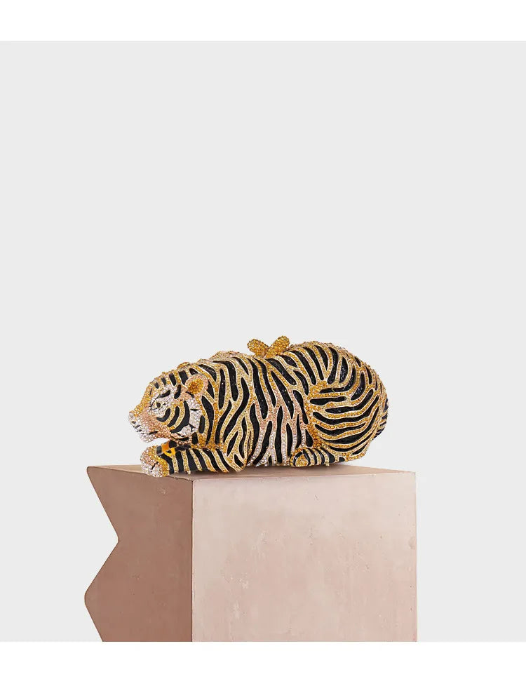 Premium Golden Tiger Clutch