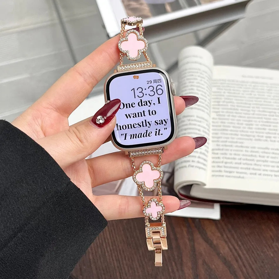 Luxury Flower Bracelet IWatch Strap