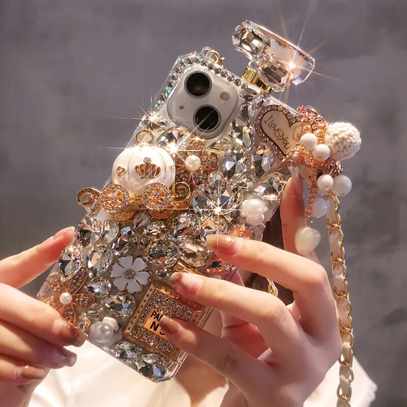 Premium Rhinestone Perfume iPhone case
