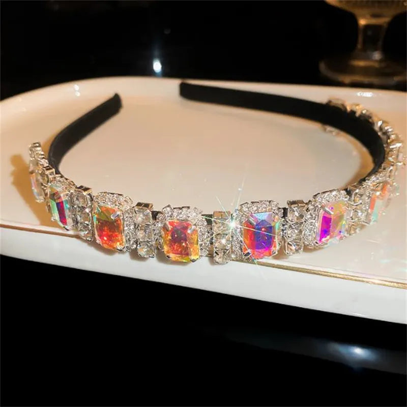 Geometric Rhinestone Hairbands for Women