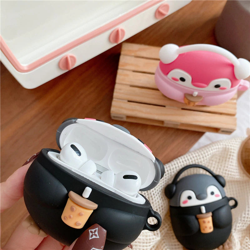 Premium Penguin Airpods Case