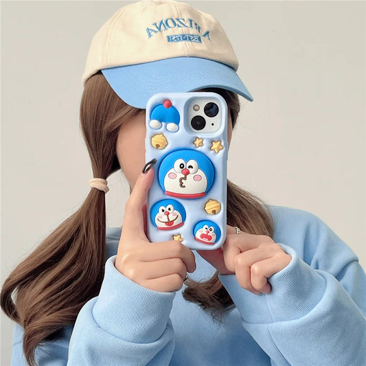3D Doraemon iPhone Silicon Case