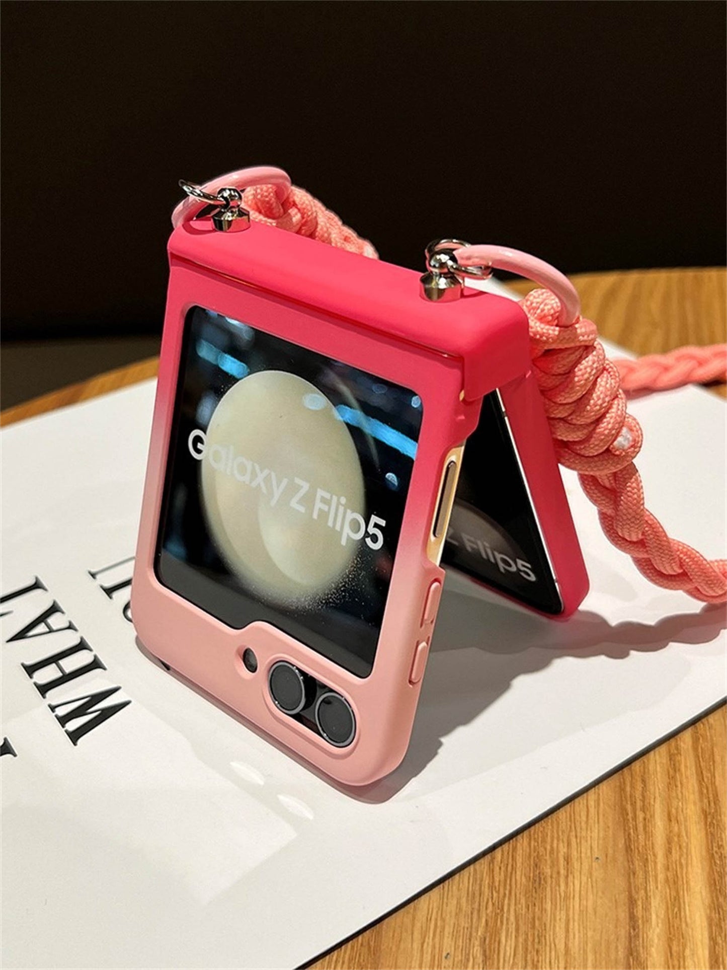 Premium Crystal Heart Z Flip 5 Case