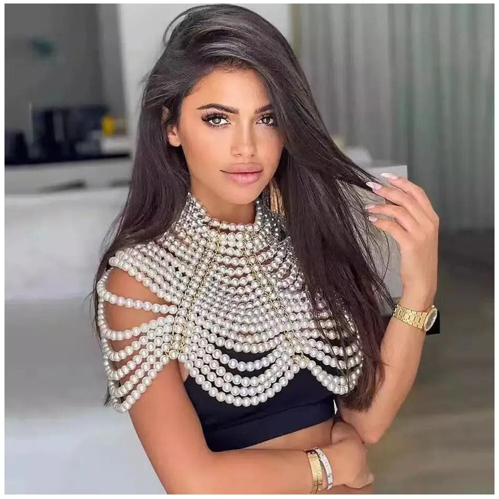 Luxury Pearl Crop Neck Chain