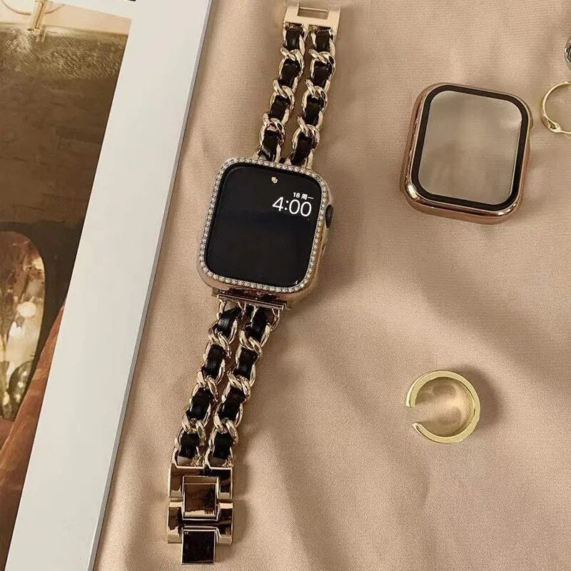 Premium 2 layer Chain iWatch Strap