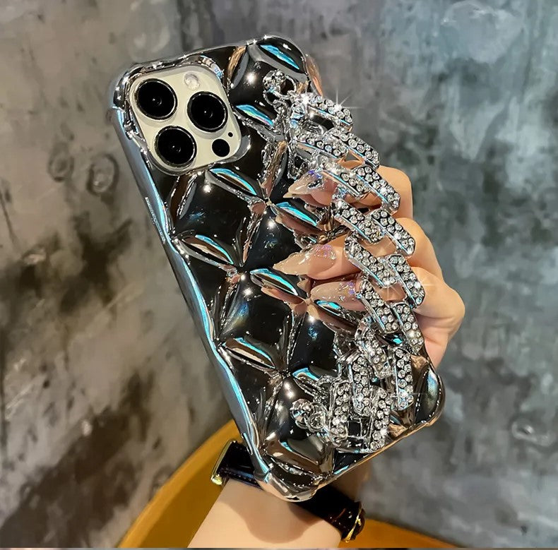 Premium Criss Cross Stone Chain Case