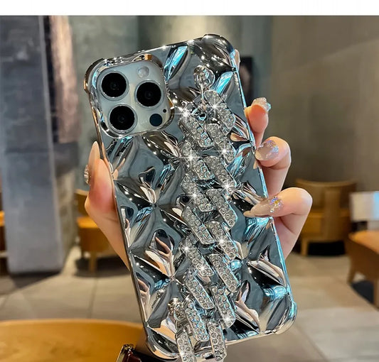 Premium Criss Cross Stone Chain Case