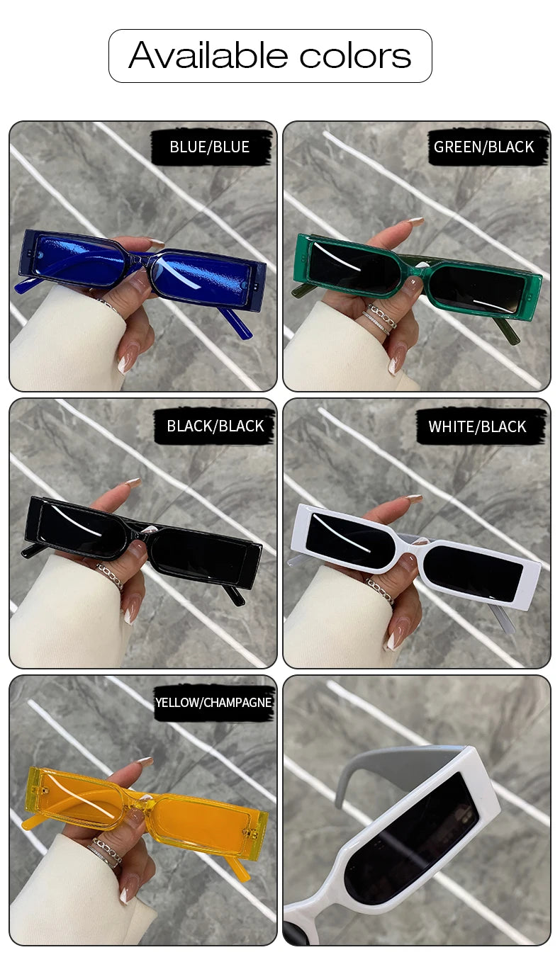Luxury Rectangle Fashion Men Sunglasses
