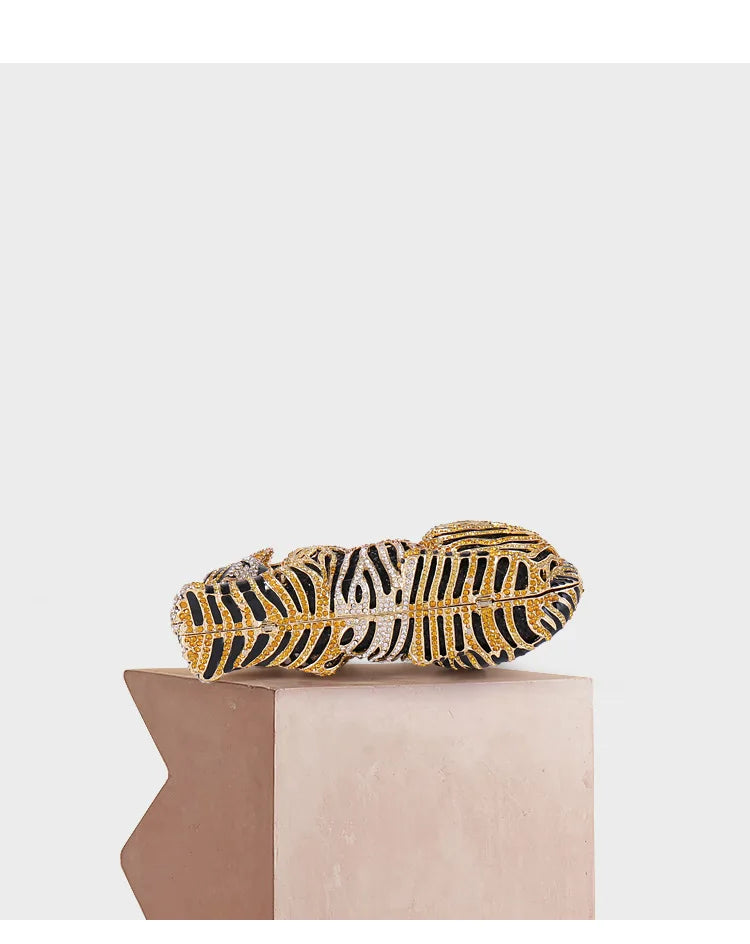 Premium Golden Tiger Clutch