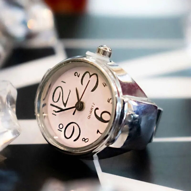 Hip Hop Elastic Strap Watch Ring