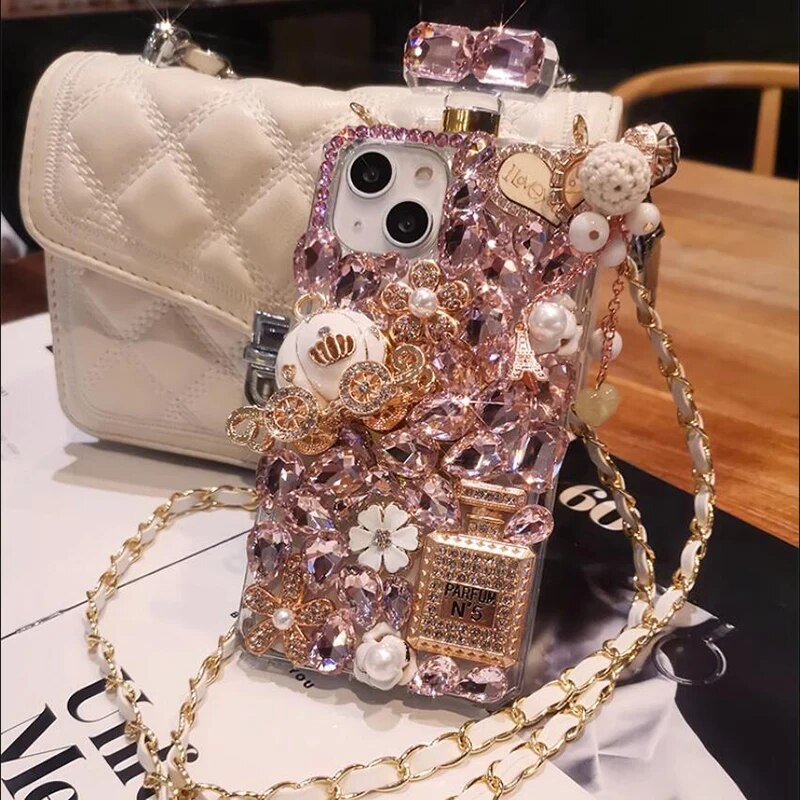 Premium Rhinestone Perfume iPhone case