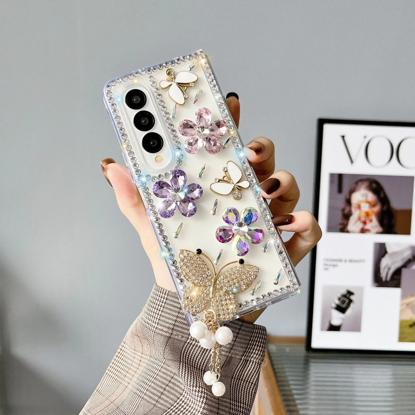 Luxury Stone Butterfly Case