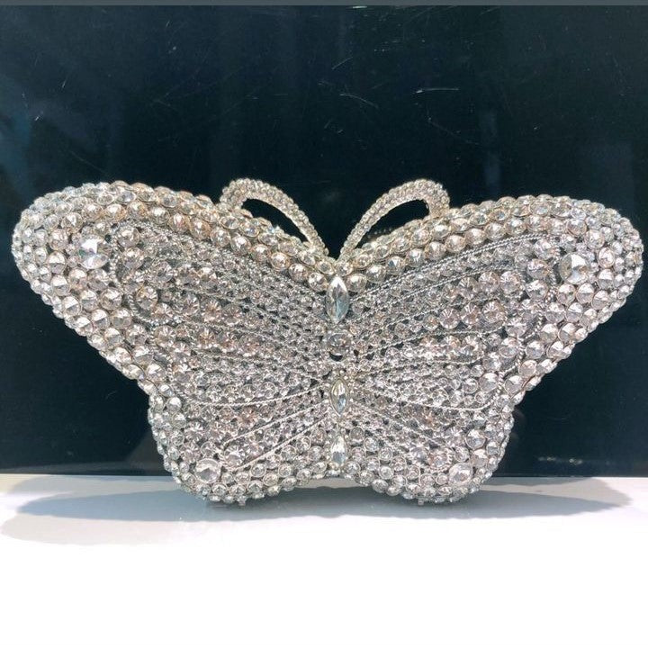 Glittery Butterfly Clutch