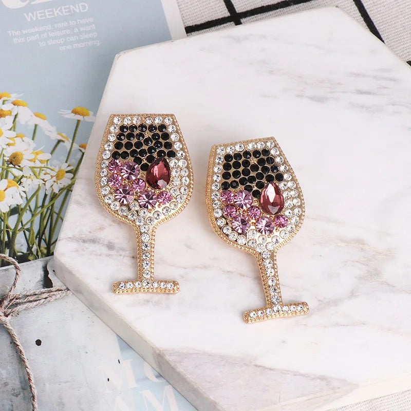 Wine Earrings