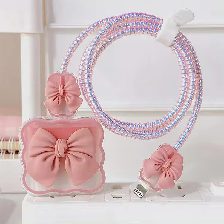Glass Bow iPhone Silicon Charger Case