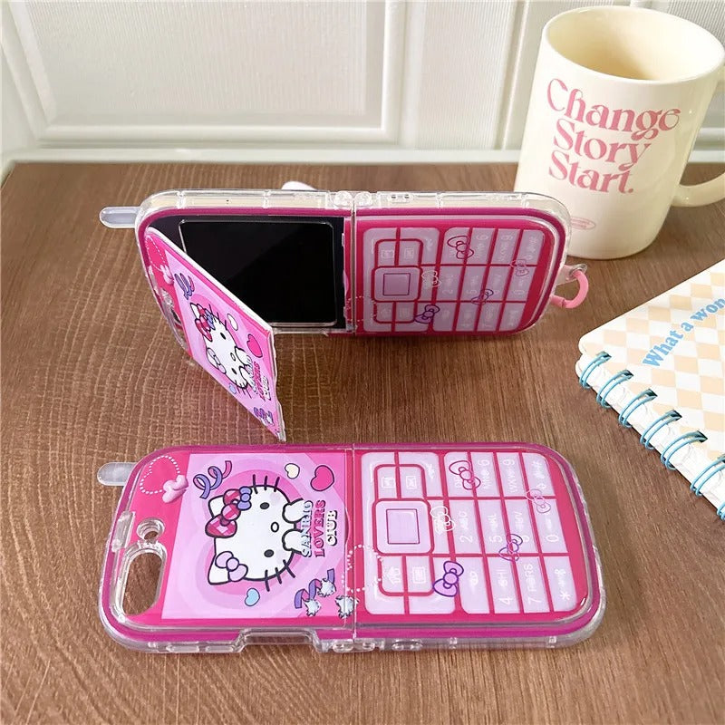 Pink Kitty Phone Z flip Case