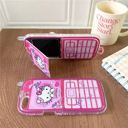 Pink Kitty Phone Z flip Case