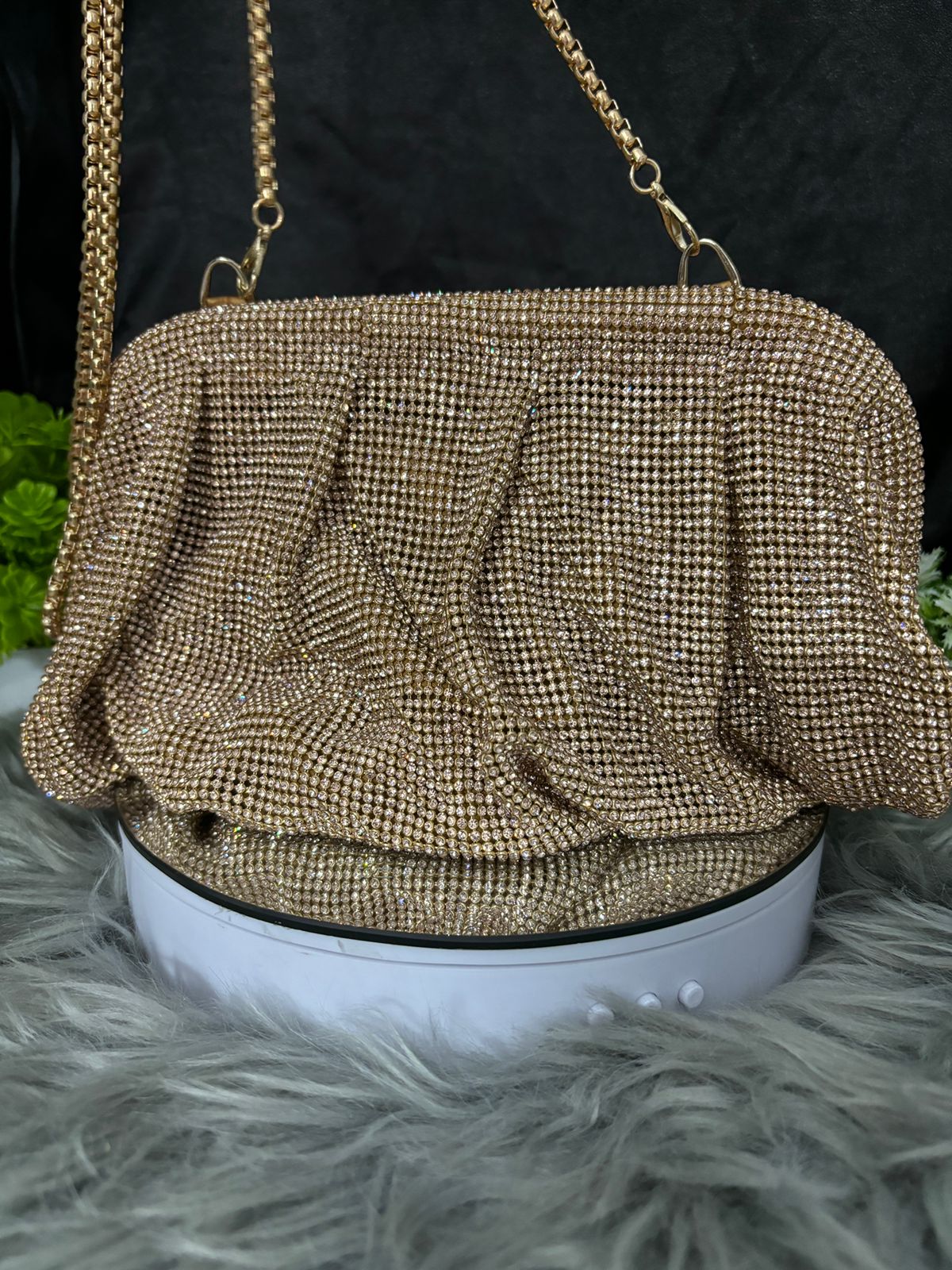 Luxe Sparkle Draped Bag