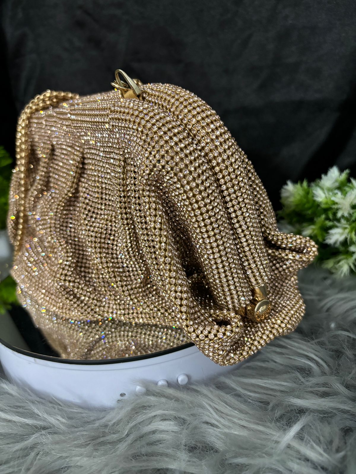 Luxe Sparkle Draped Bag