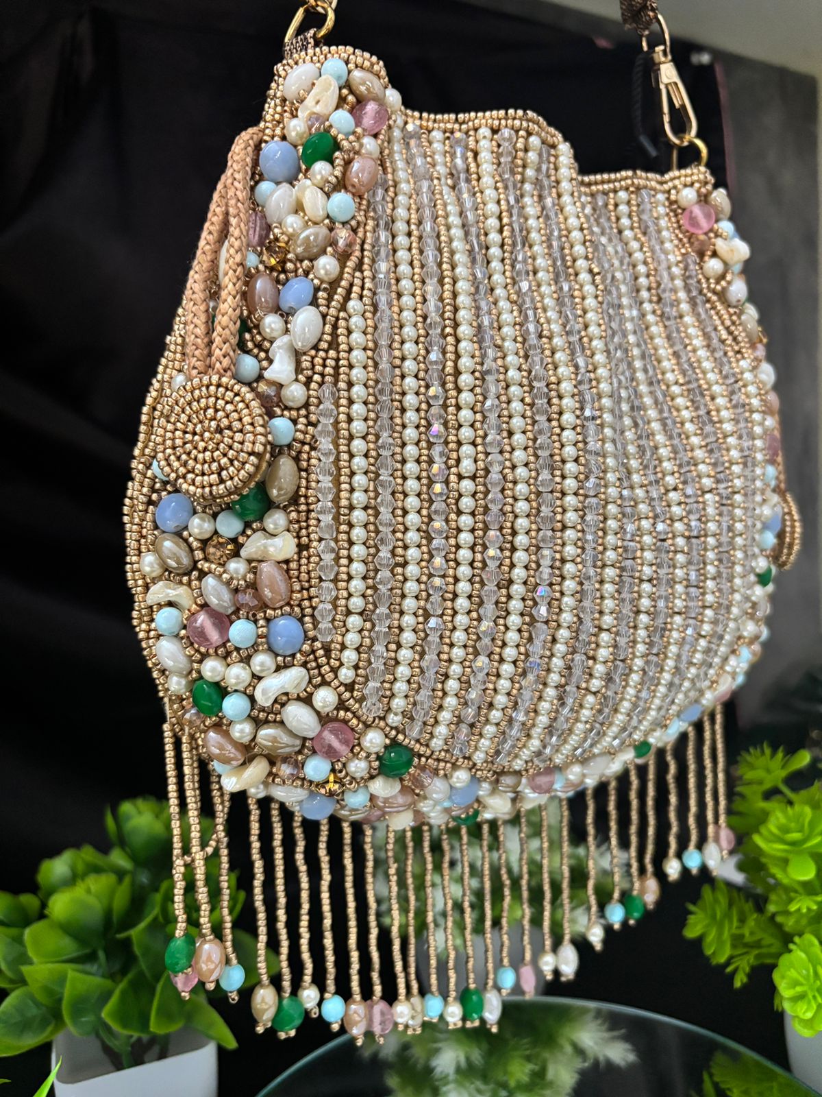 Aurora Golden Handbag