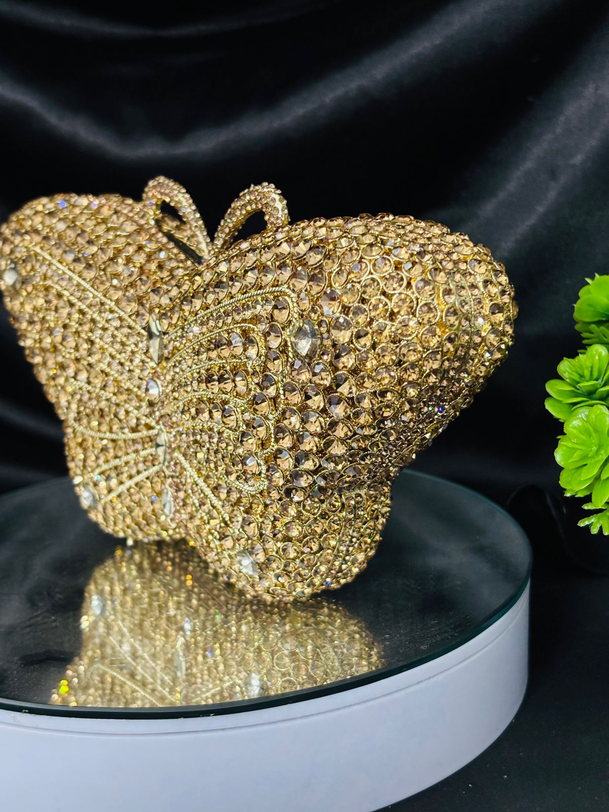 Glittery Golden Butterfly