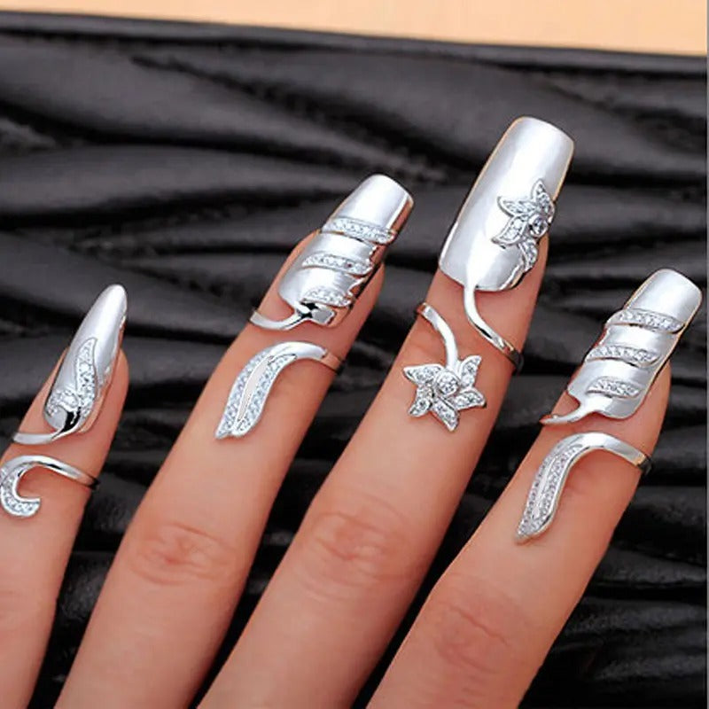 Silver Spark Nail Gems