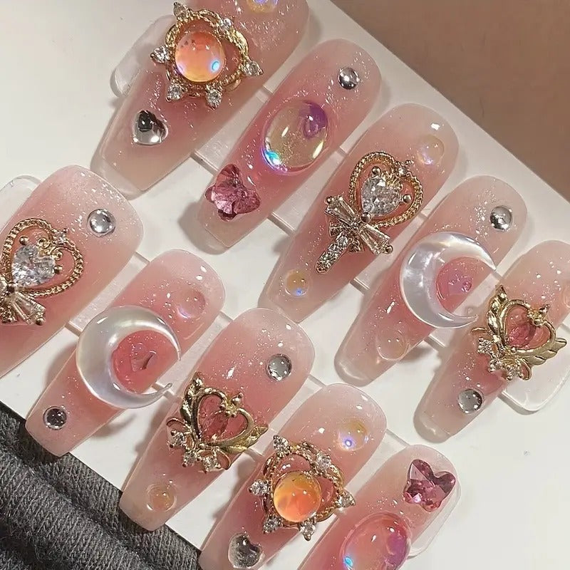 Peachy Perfection Stick-On Nails