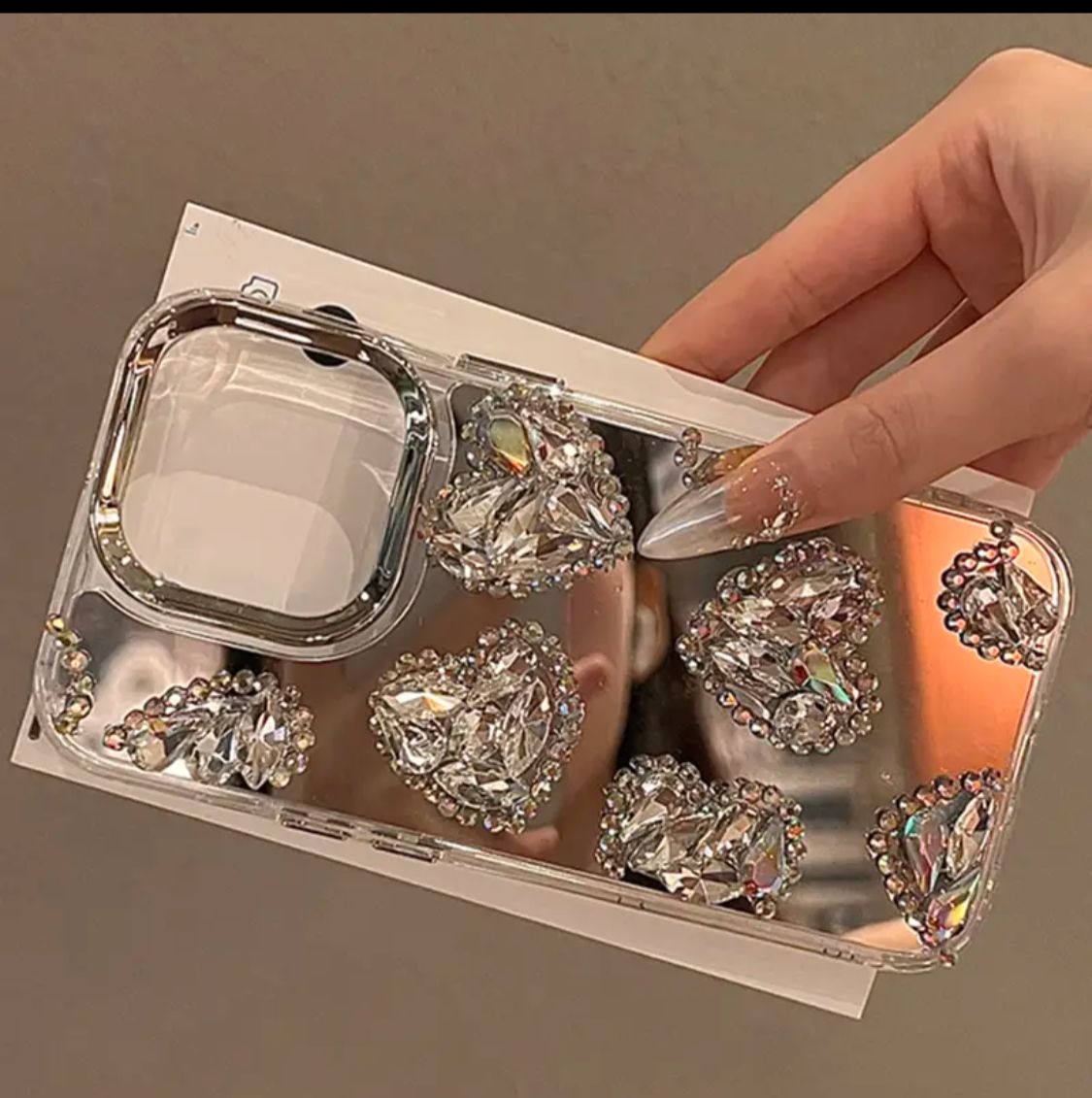 Shimmered Heart iPhone Studded Case