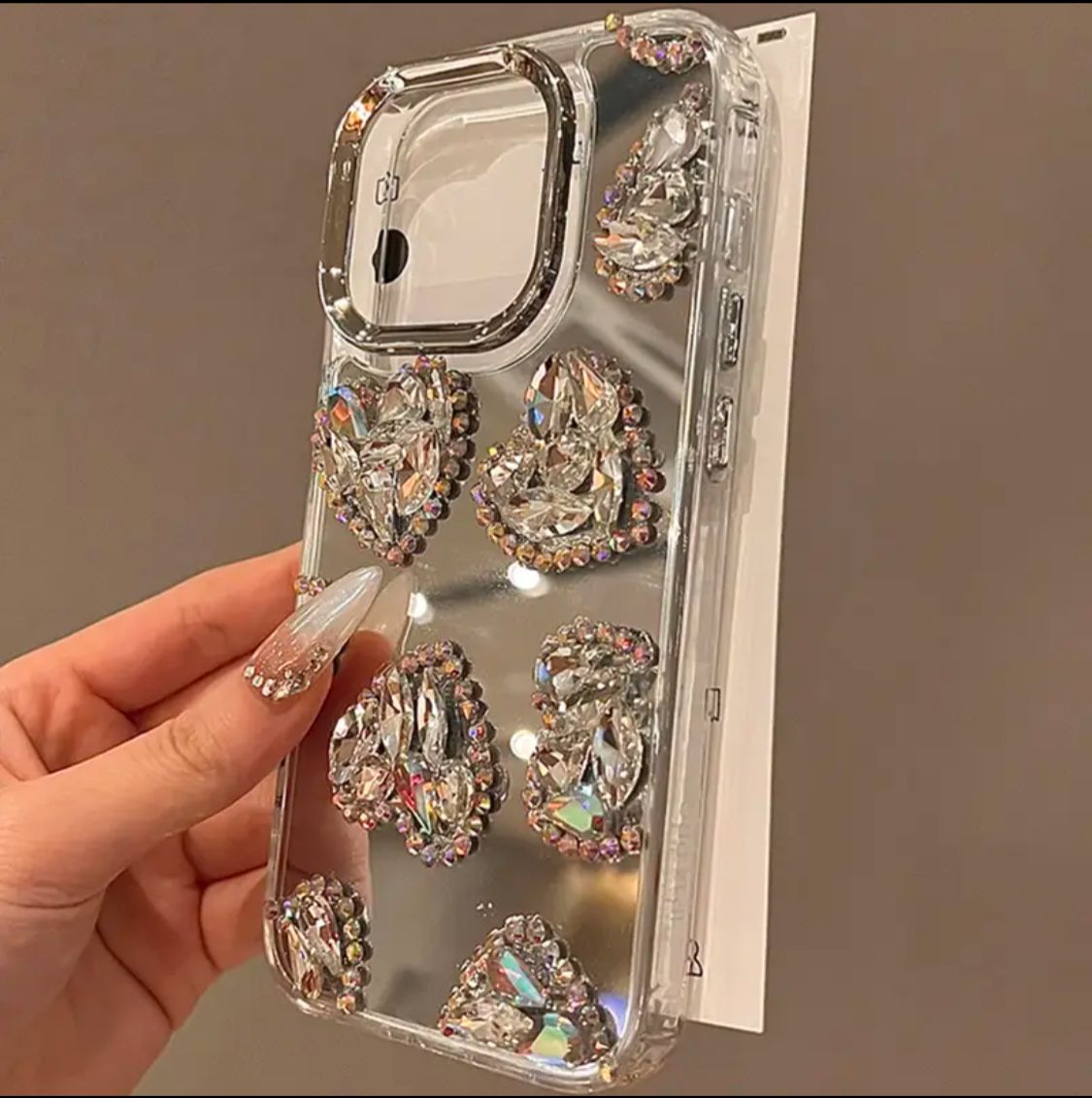 Shimmered Heart iPhone Studded Case